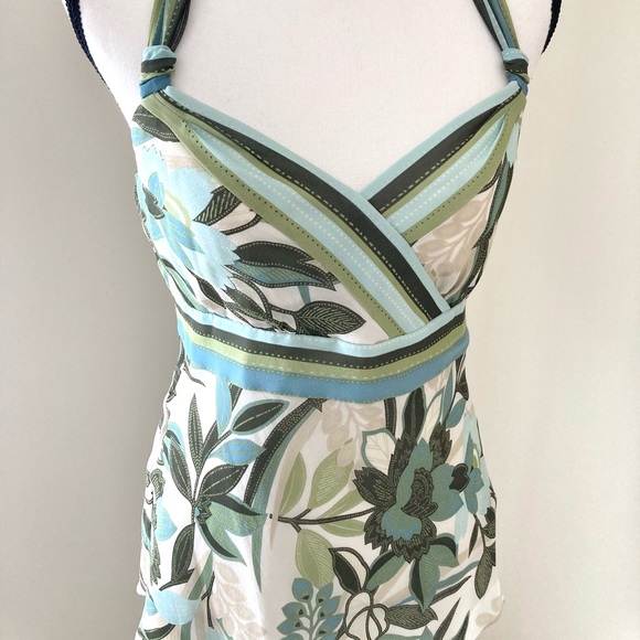 Ann Taylor Silk Ribbon Halter Top Floral Print 4 - Picture 9 of 11
